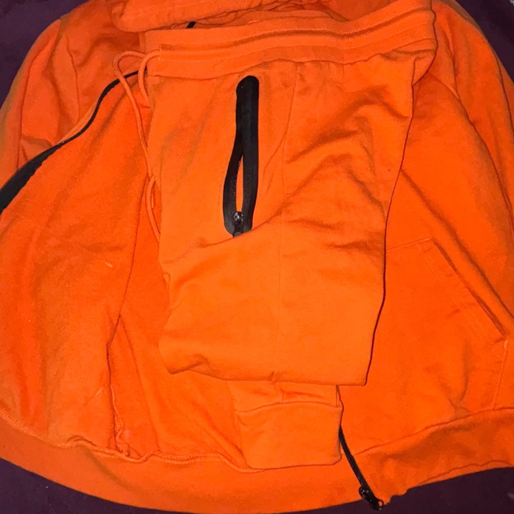 Orange Hoodie and Joggers Set